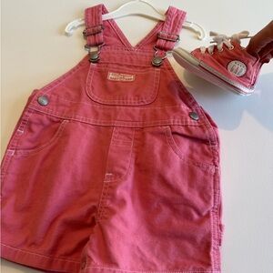Vintage bay Gap pink Kids Overalls with matching shoes